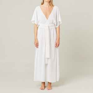 Robe Maison St Julien Empire long blanc