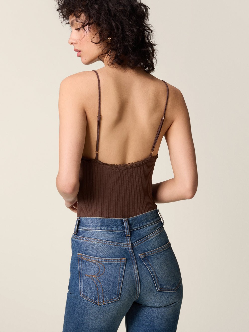 Débardeur ROUJE Lio uni chocolat - Tandem