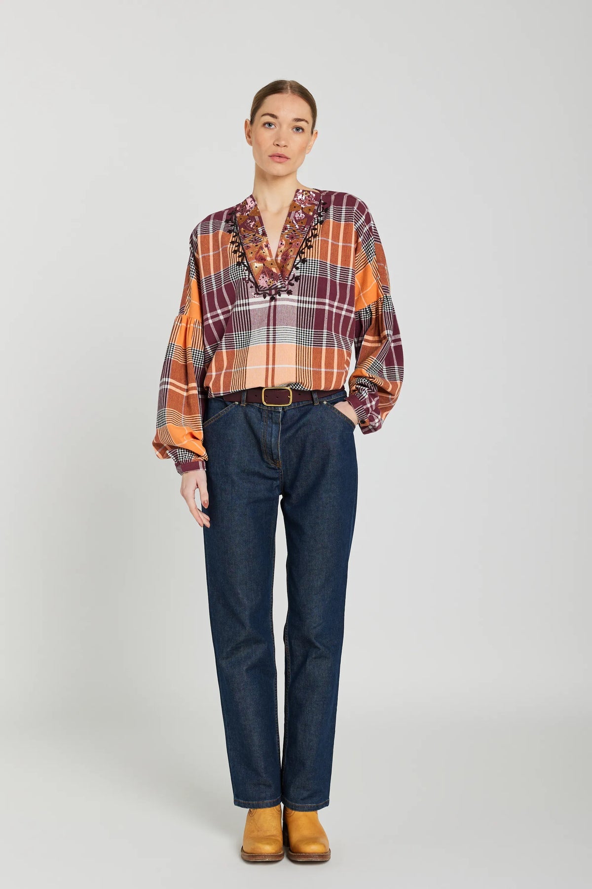 Blouse V de vinster Mia