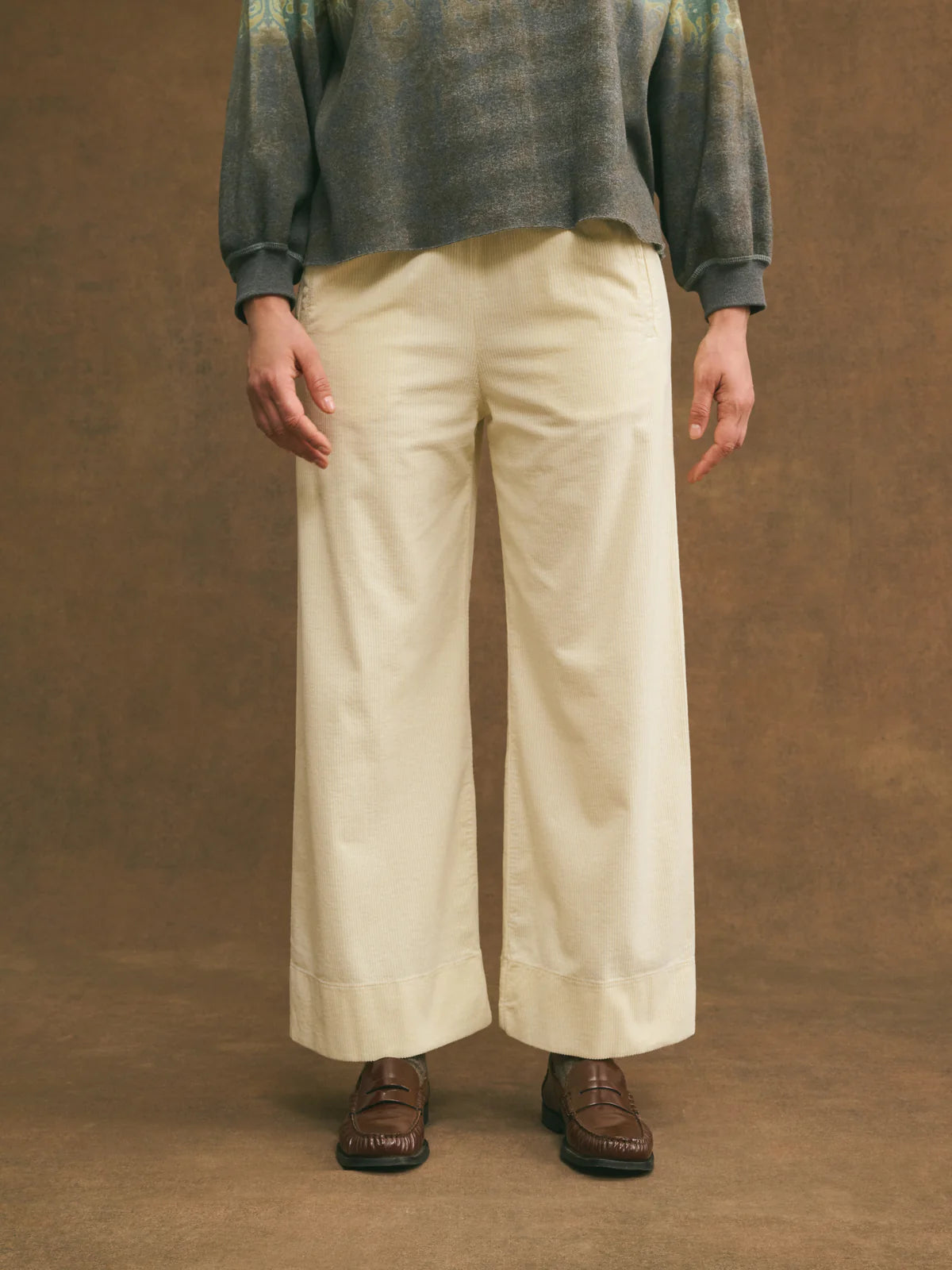 Pantalon HOD Jimmy velours cream