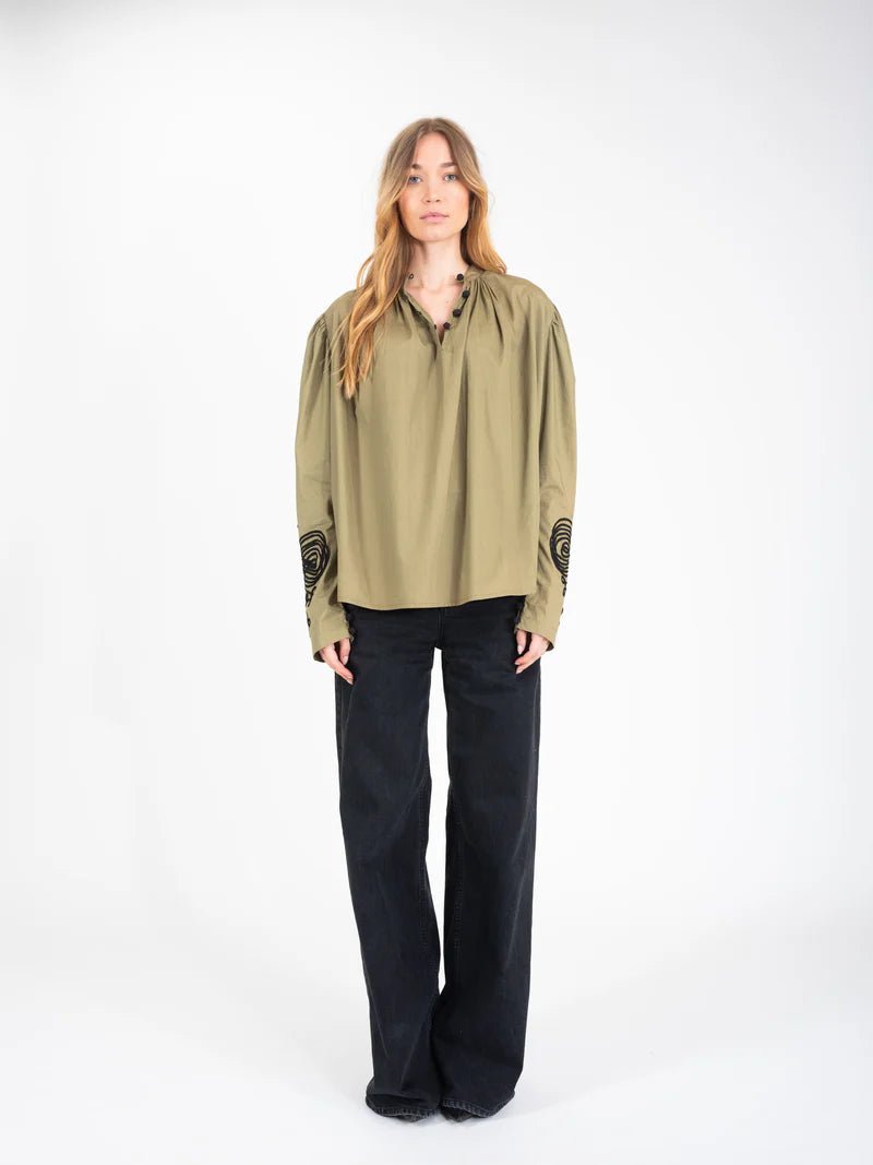 Blouse V de Vinster Ego vert - Tandem