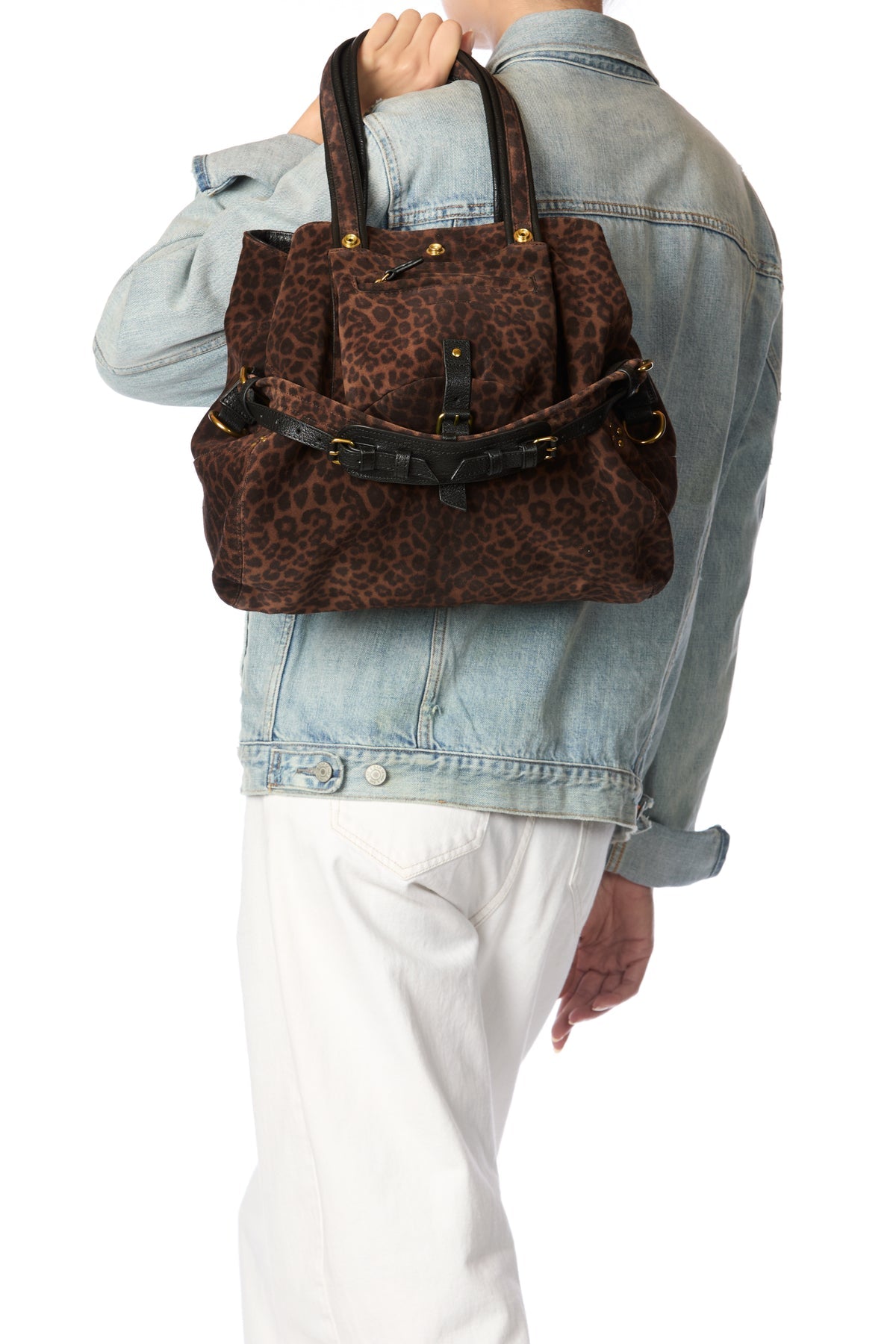 Sac JEROME DREYFUSS Billy M imprimé léopard - Tandem