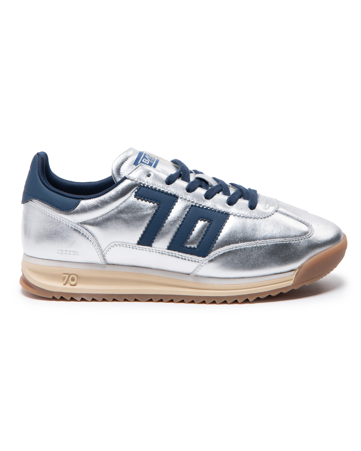 Basket Back 70 jogger métallisé argent