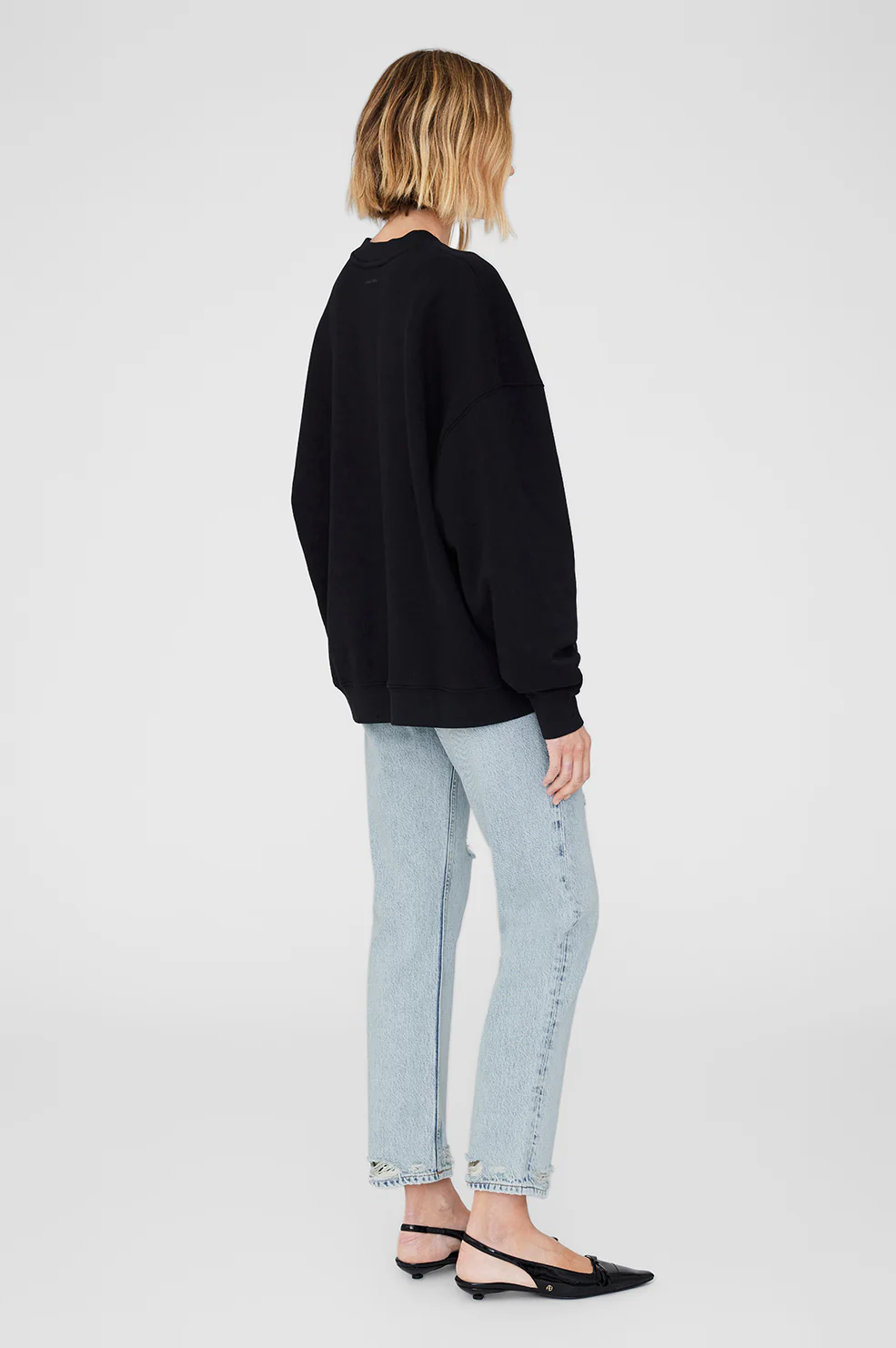 Sweat Anine Bing Oversized Mile Letterman noir