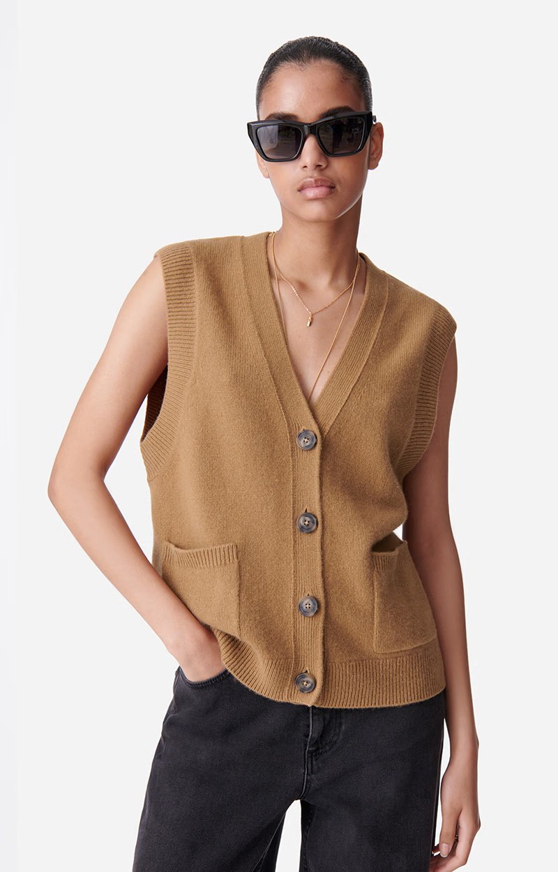 Gilet Vanessa Bruno Dashley Camel - Tandem