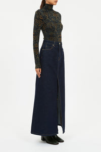 Aurelia Jersey Long Sleeve Turtleneck Top