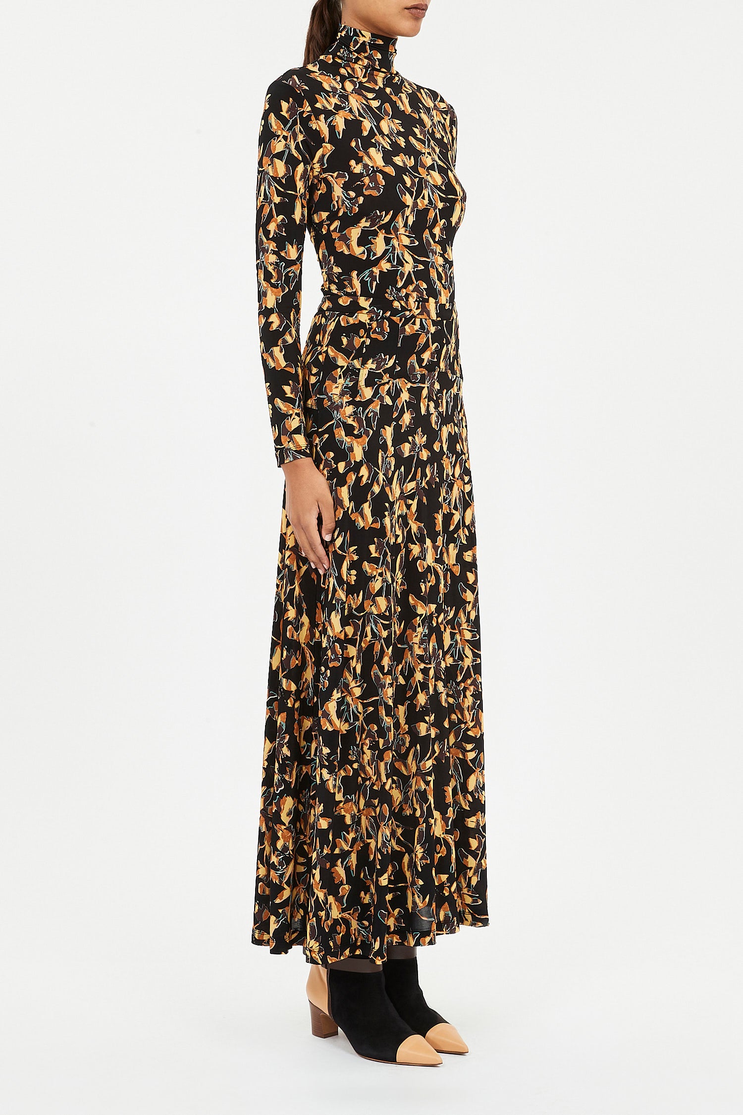 Paola Jersey High Waist Midi Skirt