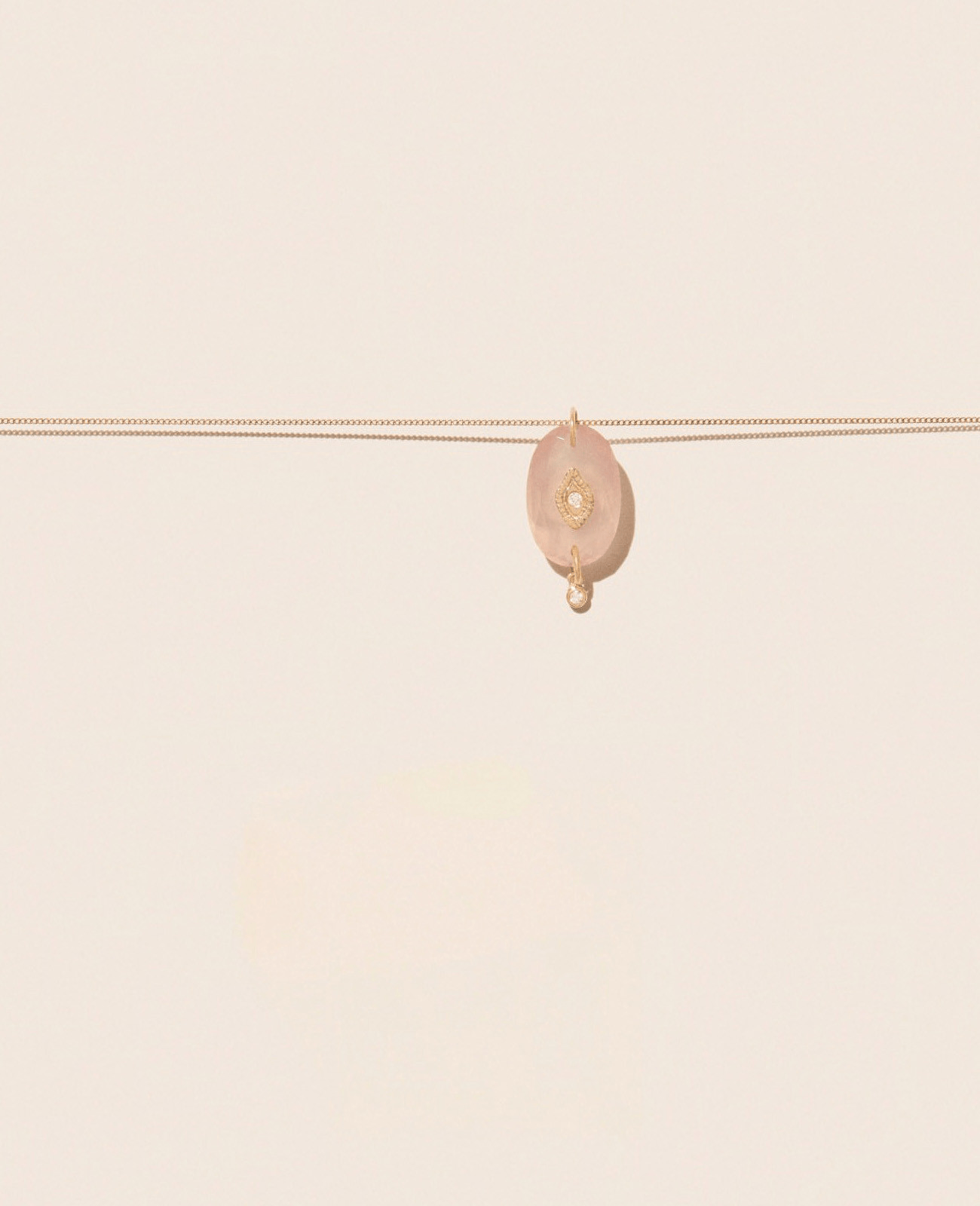 Collier Pascale Monvoisin Souad rose quartz - Tandem