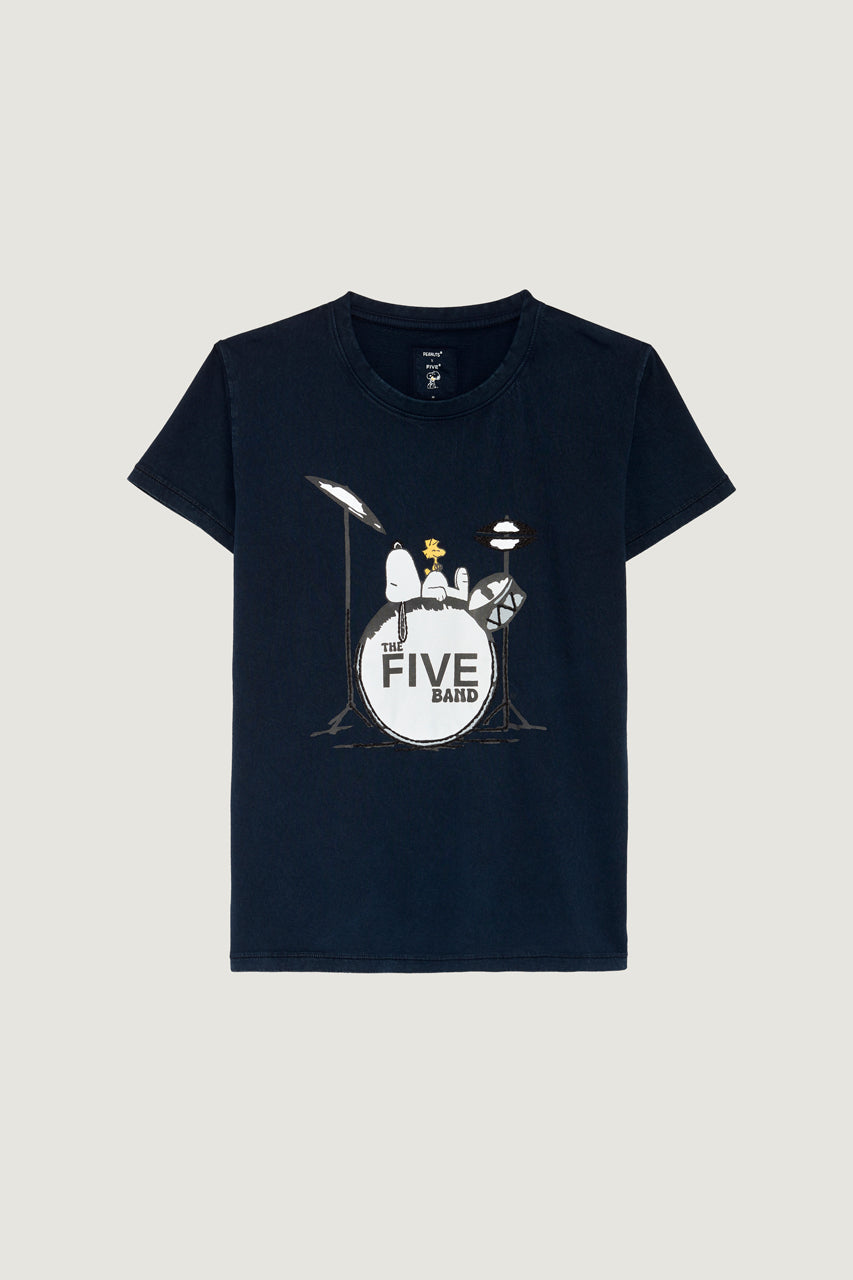T-shirt Five Snoopy marine