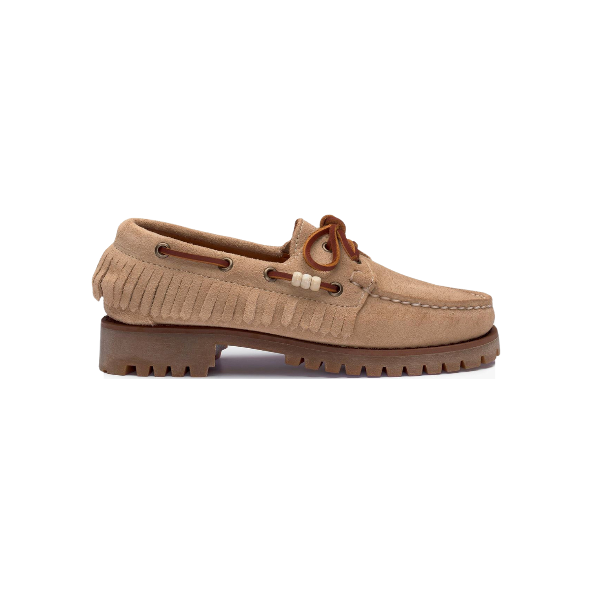 Mocassins Sebago Ranger Franges suède beige