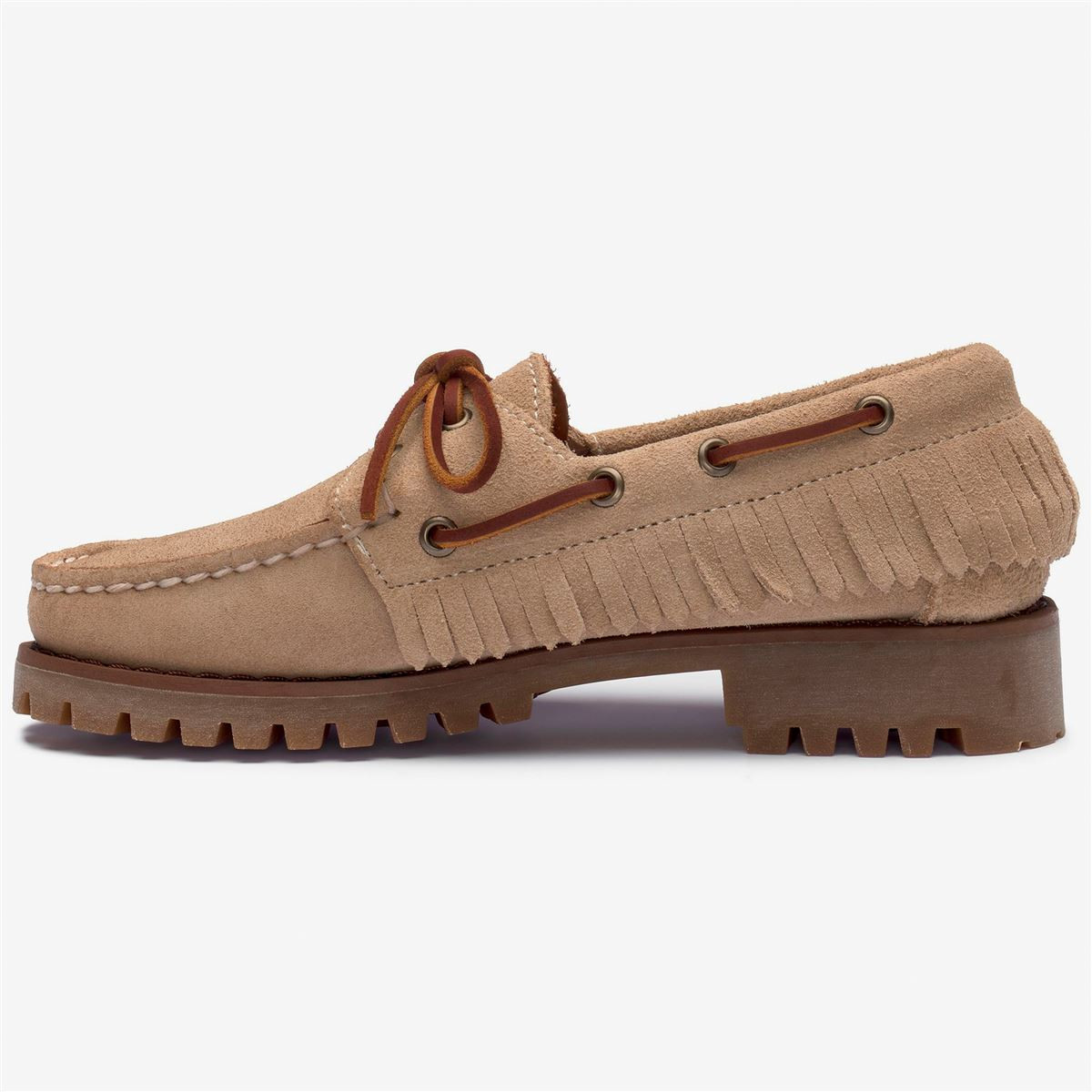 Mocassins Sebago Ranger Franges suède beige