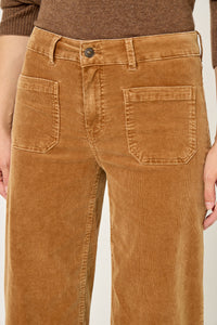 Pantalon Five Lucia velours pécan