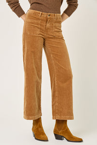 Pantalon Five Lucia velours pécan