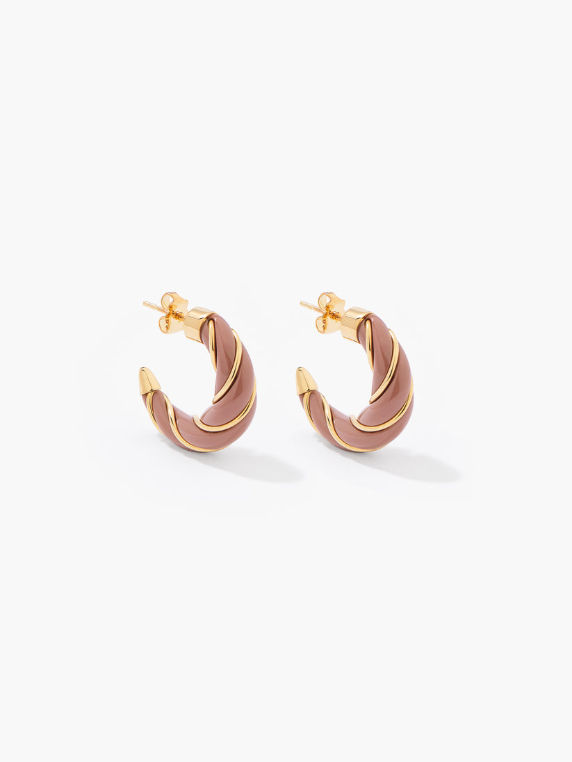 Boucles d'oreilles Aurélie Bidermann Diana cappuccino