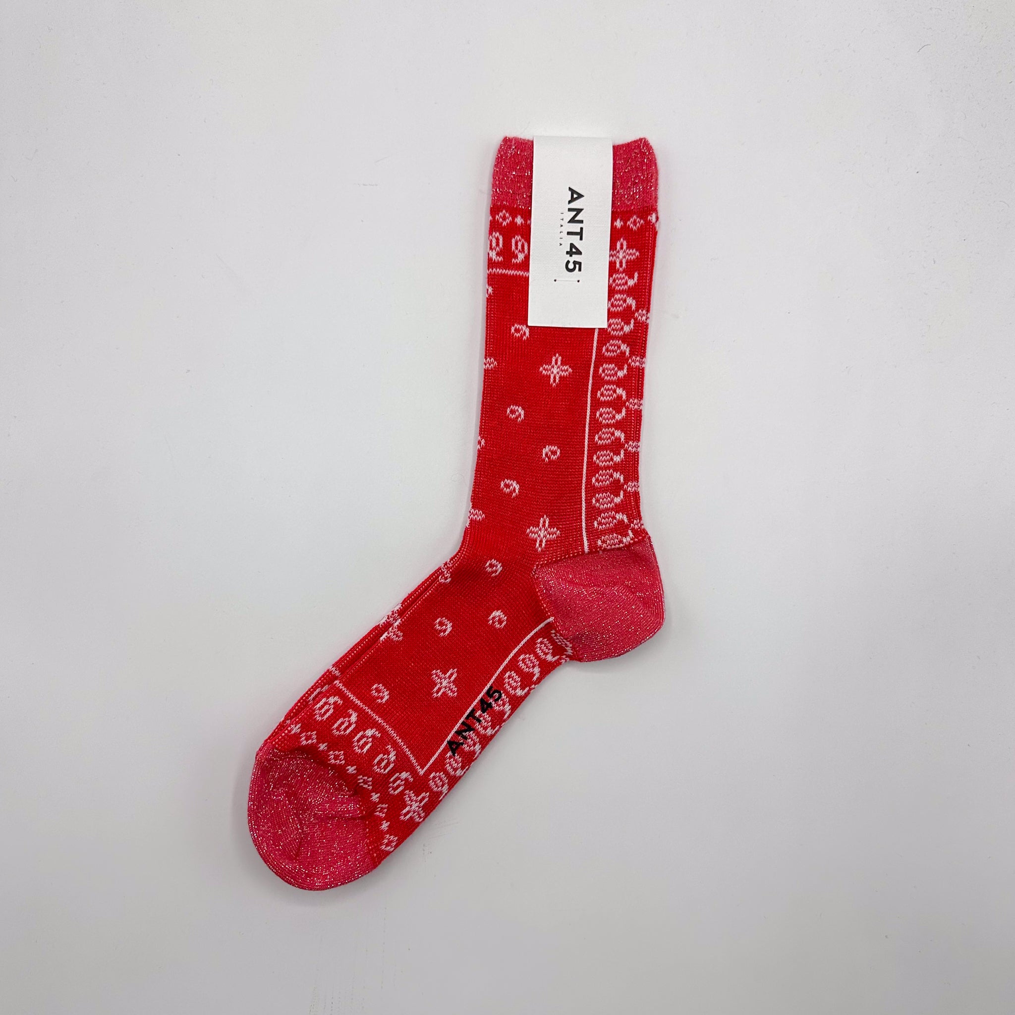 Chaussettes ANT45 bandana rouge