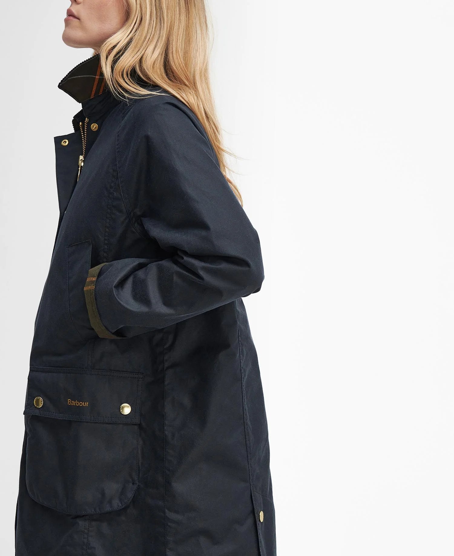 Veste Barbour Long Beadnell wax navy