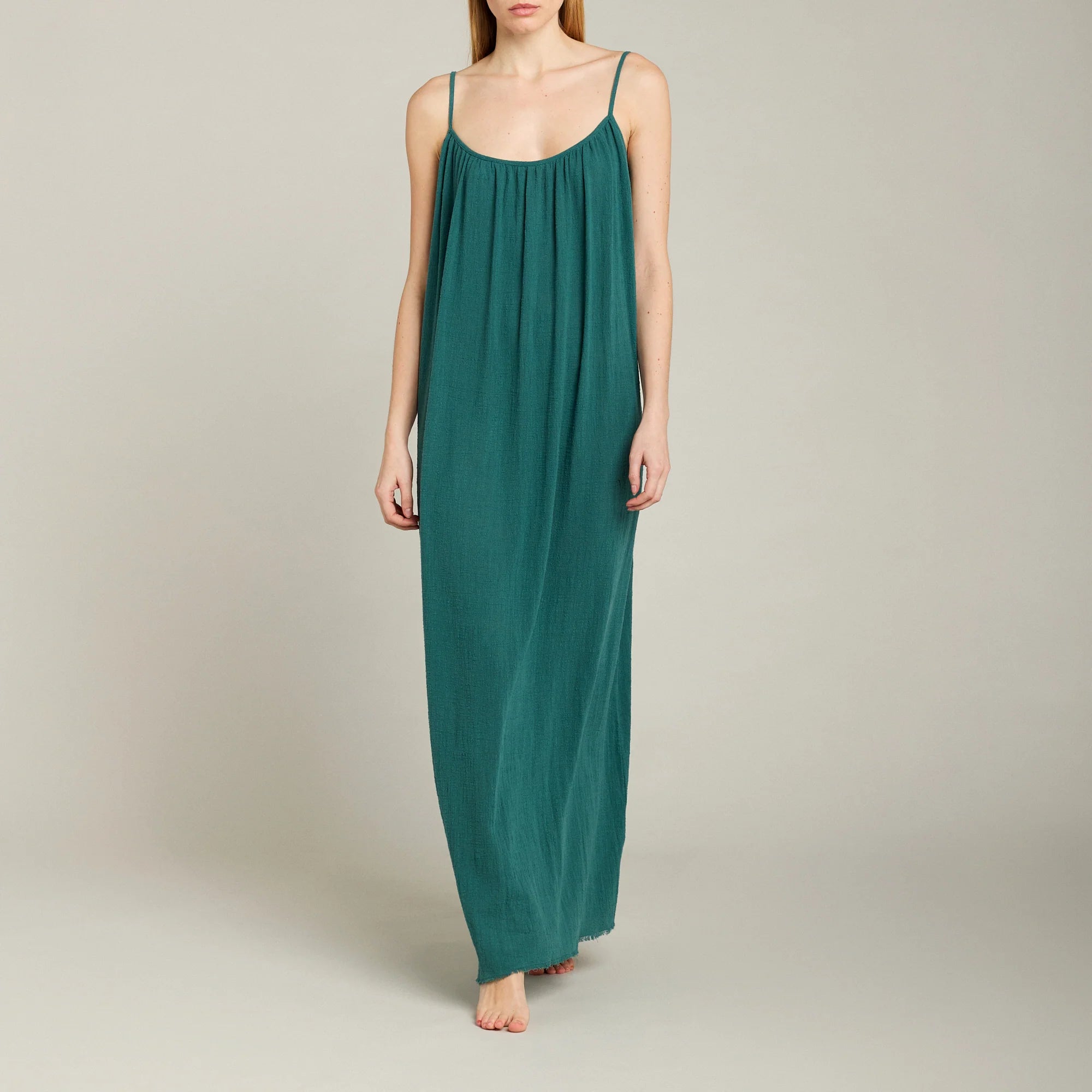 Robe Maison St Julien Palm dress émeraude