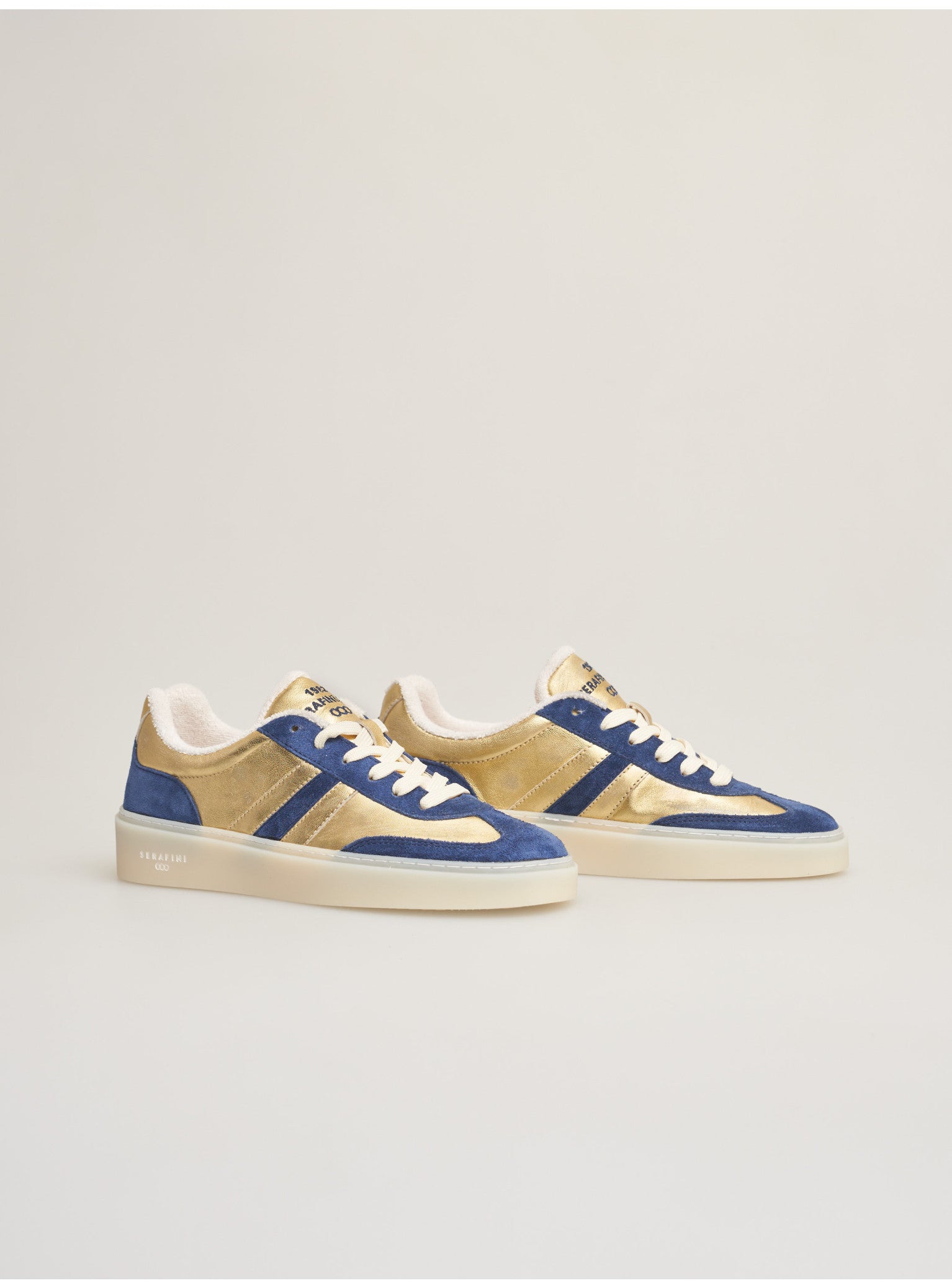 Basket Serafini court gold blue