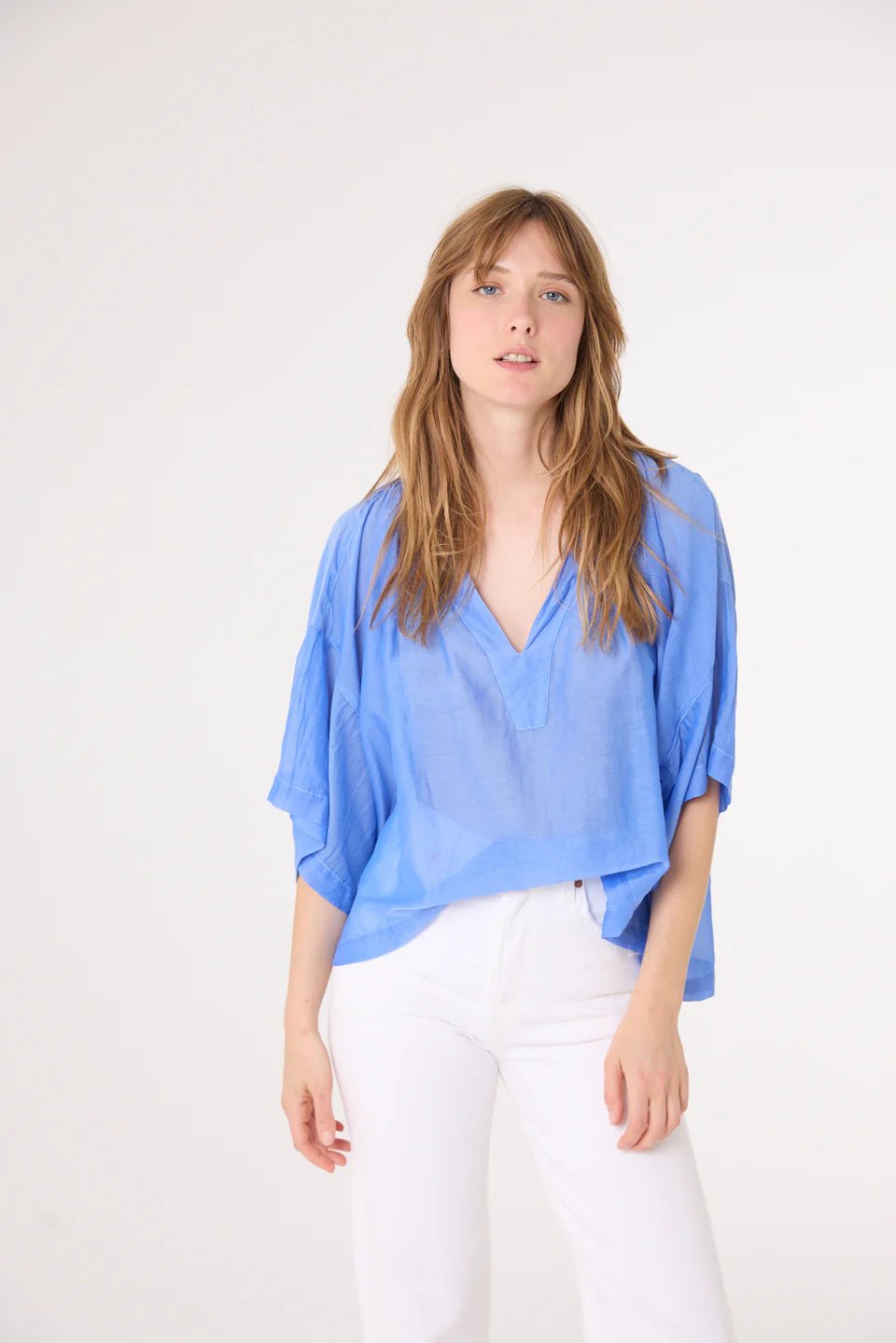 Blouse Sacrécoeur Eline azur - Tandem