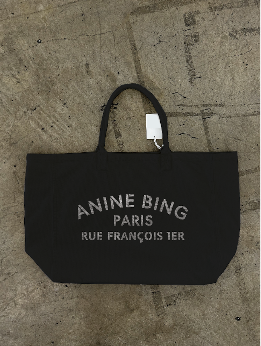 LEO CANVAS TOTE - BLACK