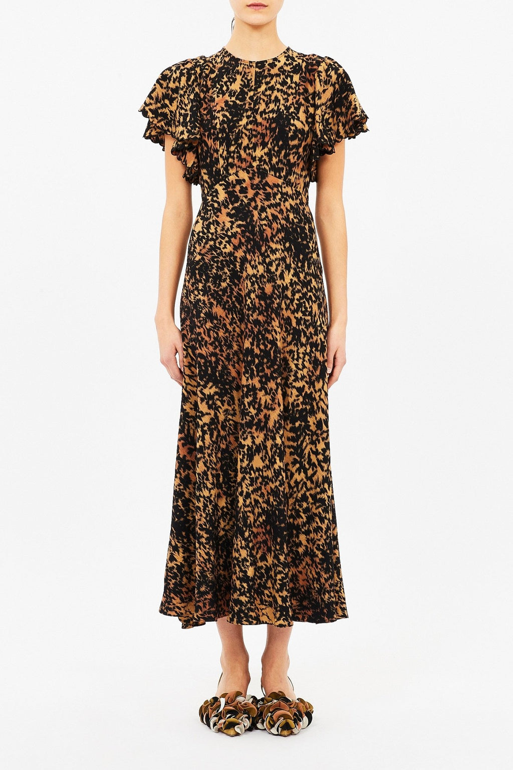Blithe Flutter Sleeve Midi Dress - Tandem
