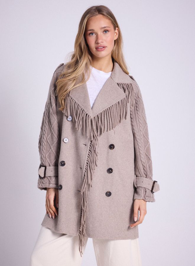 MANTEAU TRENCH A FRANGE ML