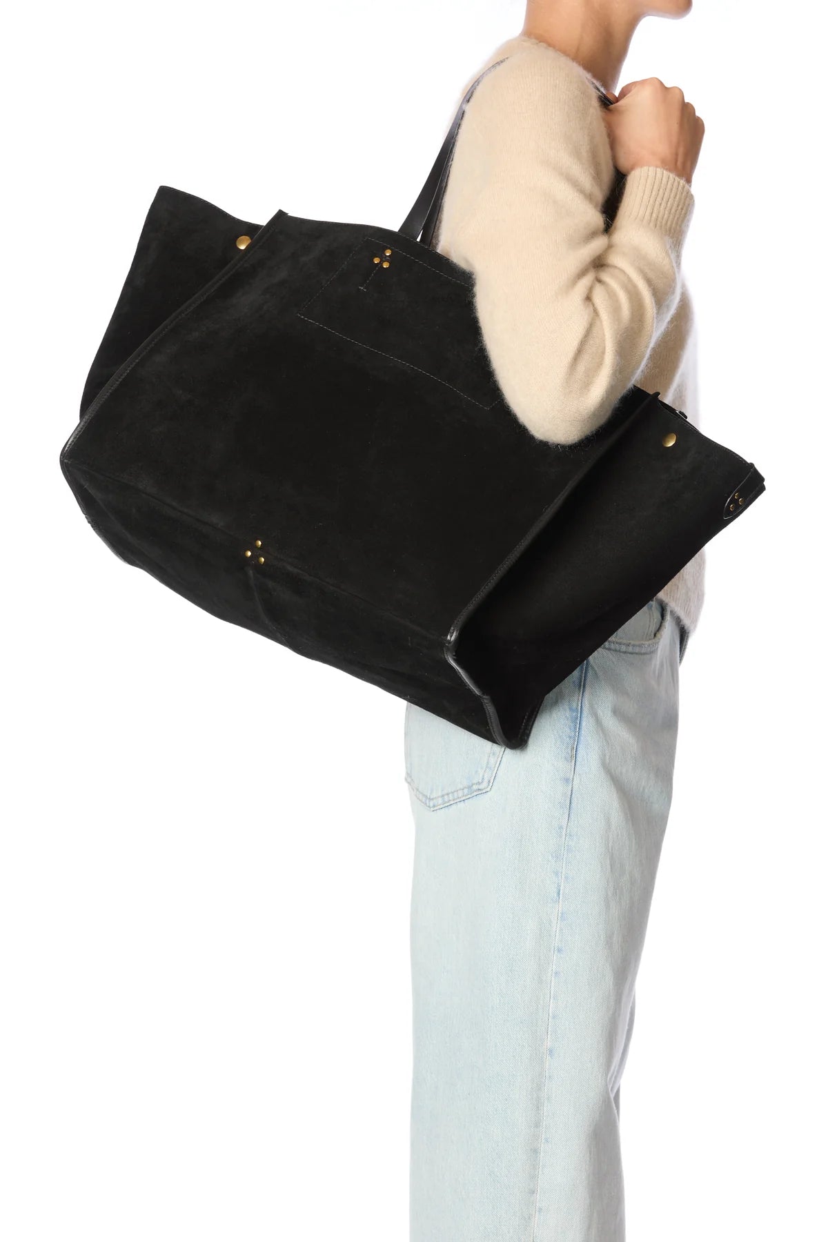 Sac Jérôme Dreyfuss Léon L croute velours noir