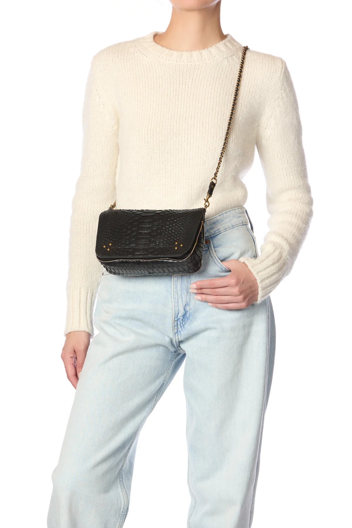 Sac Jérôme Dreyfuss Bobi S Python noir