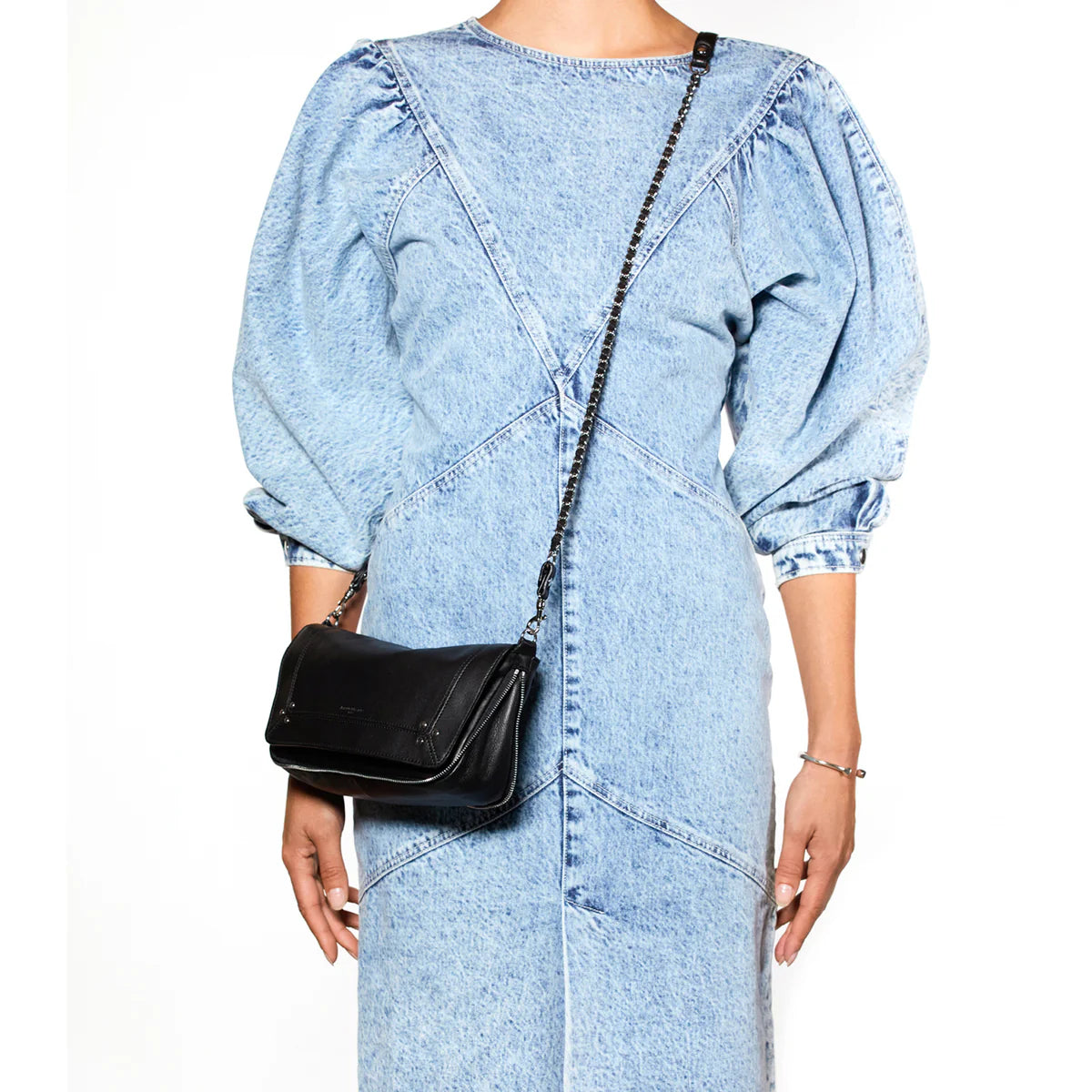 Sac Jérôme Dreyfuss Bobi S agneau noir silver