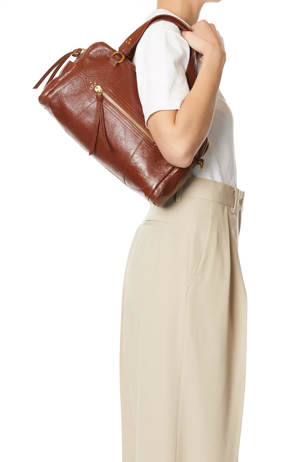 Sac Jérôme Dreyfuss Lucky Bowling noisette