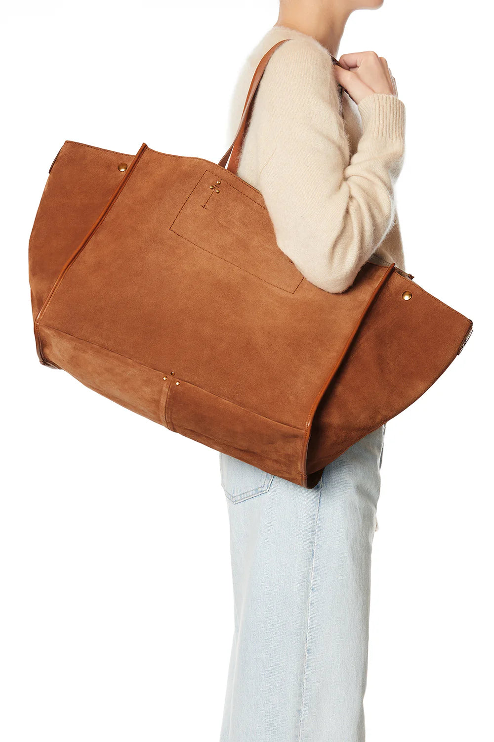 Sac Jérôme Dreyfuss Léon L croute velours caramel
