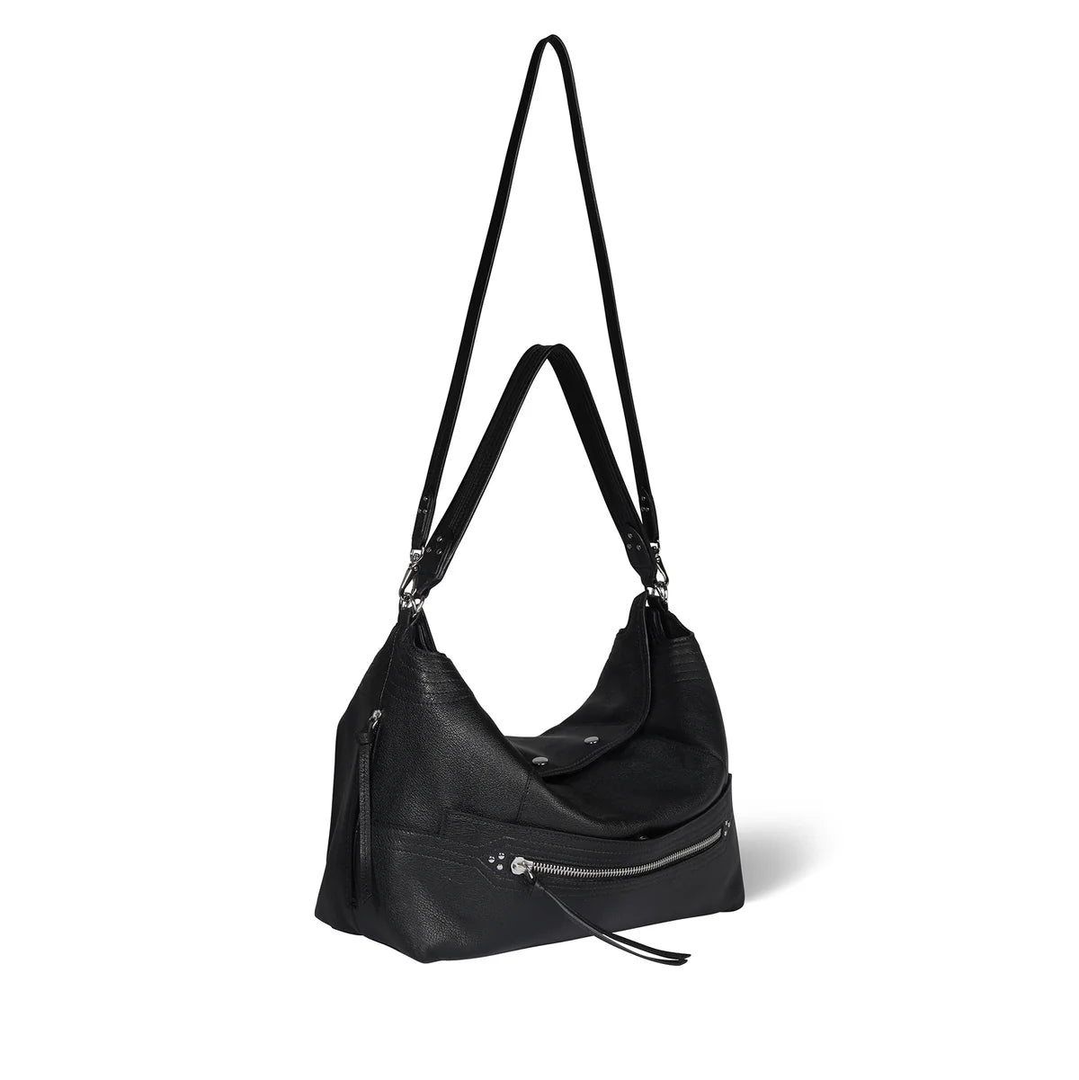 Sac Jérôme Dreyfuss Lucky Hobo Large buffle noir SILVER