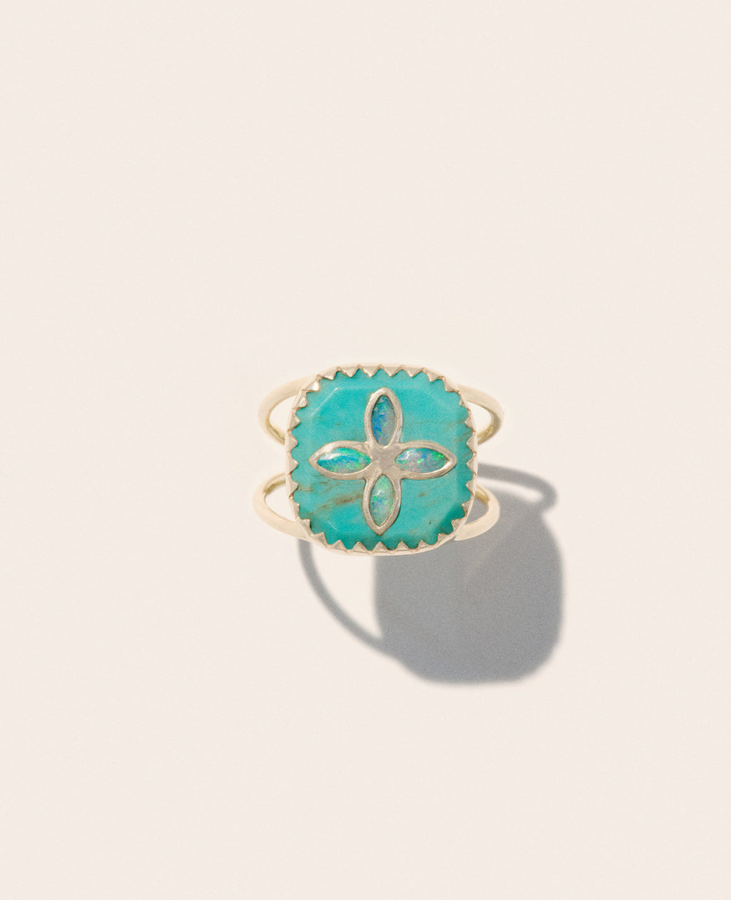 Bague Pascale Monvoisin Bowie n°2 turquoise - Tandem
