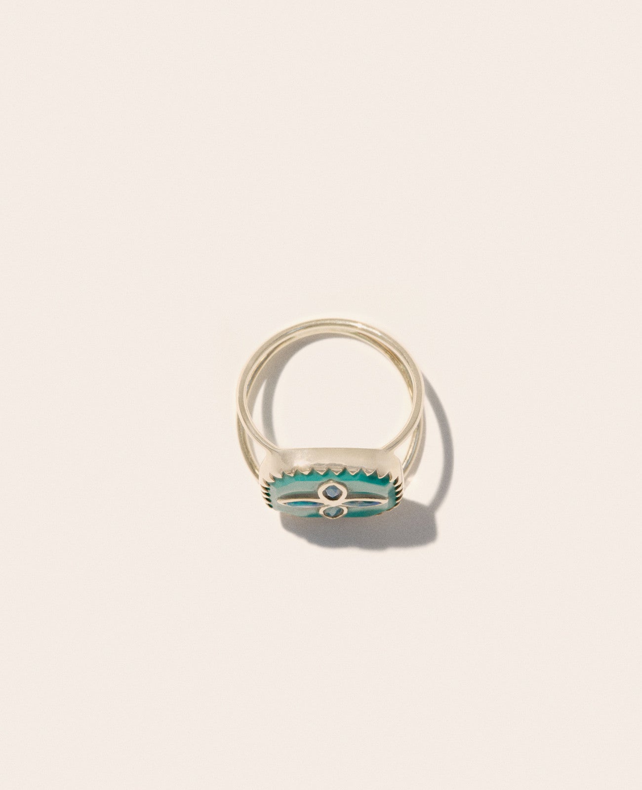 Bague Pascale Monvoisin Bowie n°2 turquoise - Tandem