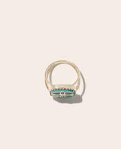 Bague Pascale Monvoisin Bowie n°2 turquoise - Tandem