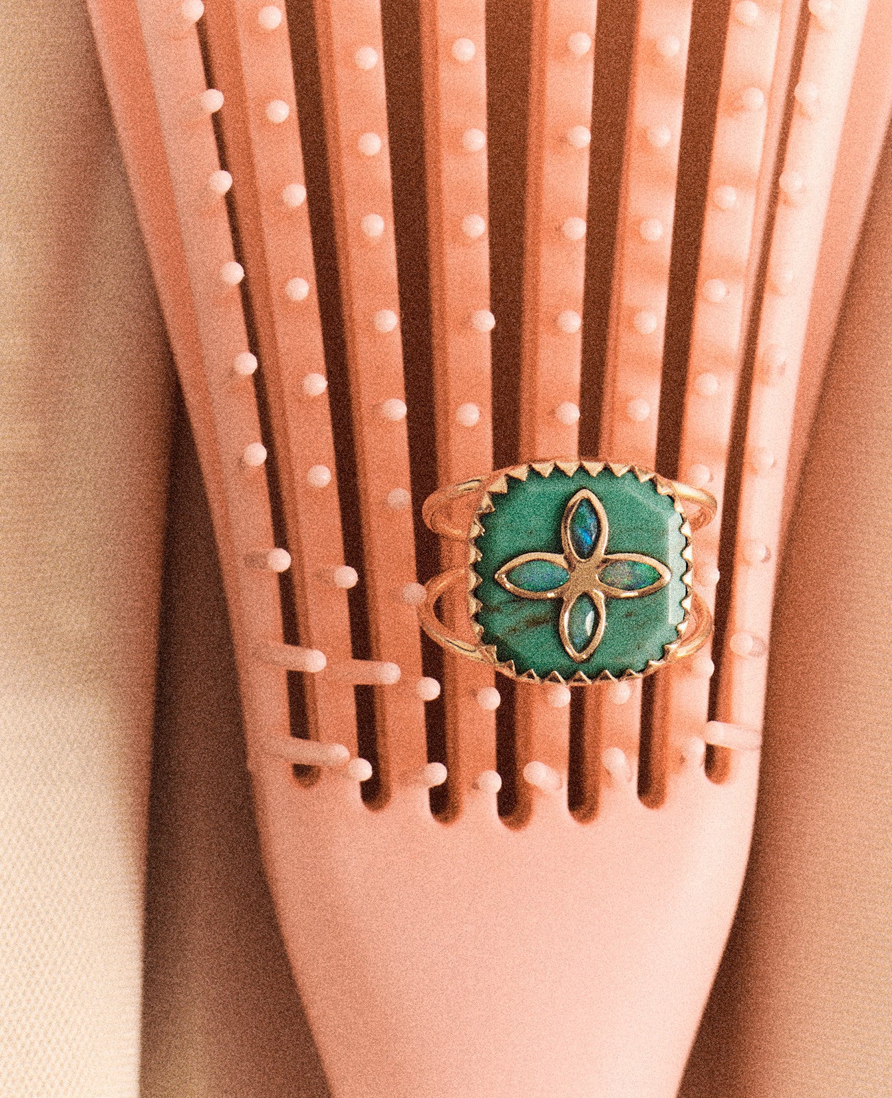 Bague Pascale Monvoisin Bowie n°2 turquoise - Tandem