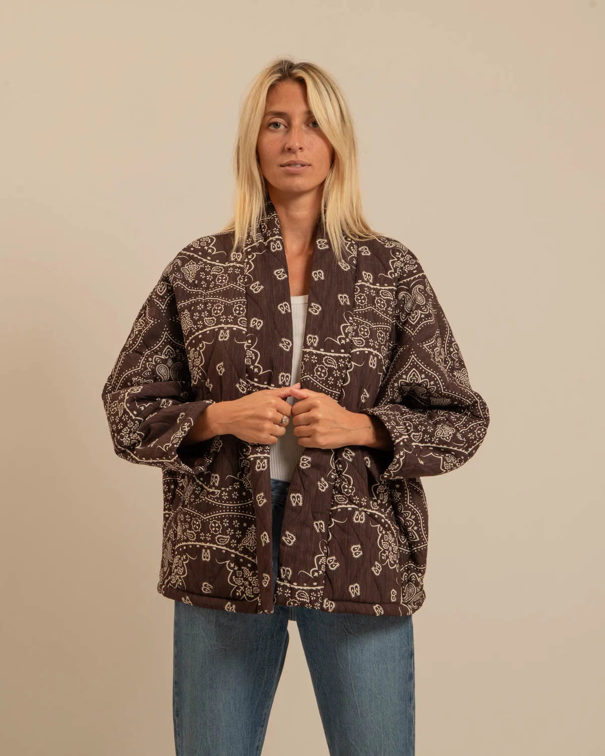 Veste Aokyanos Chicago bandana marron