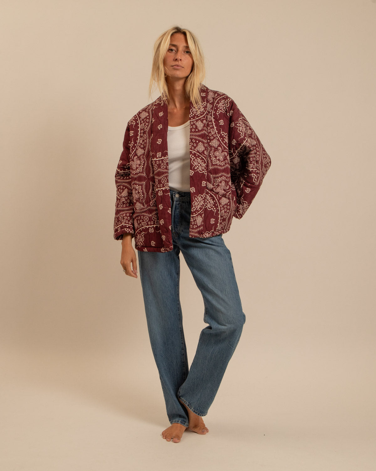 Veste Aokyanos Chicago bandana bordeaux