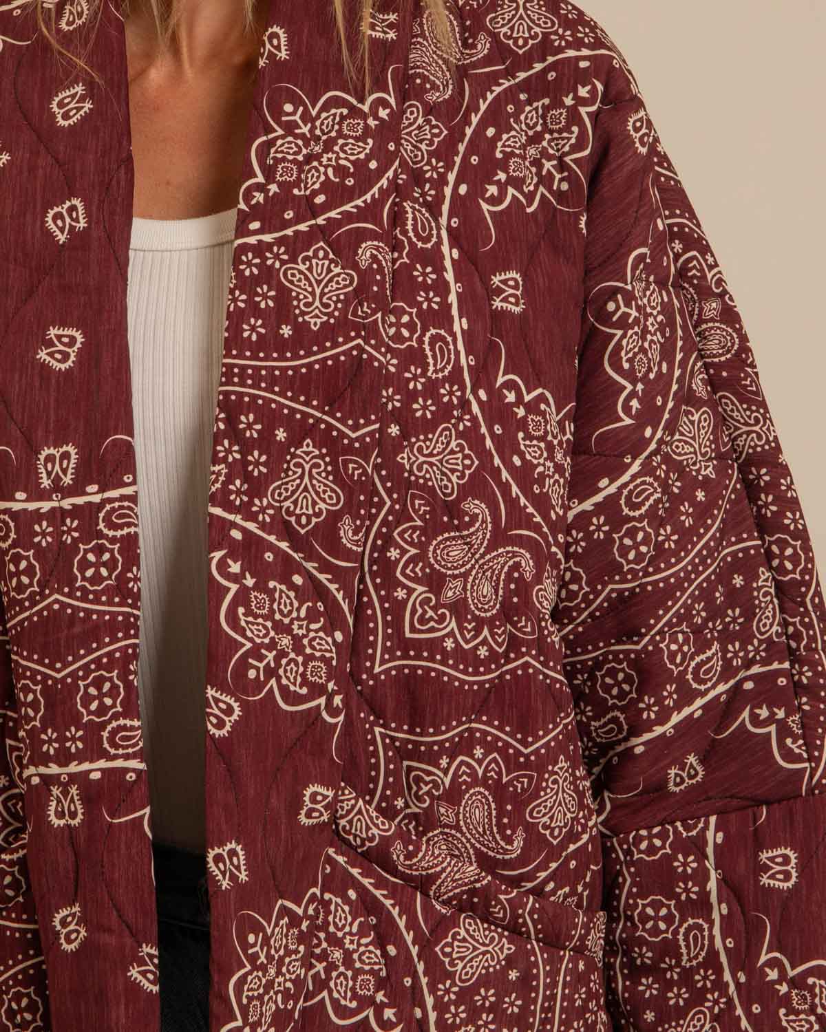 Veste Aokyanos Chicago bandana bordeaux