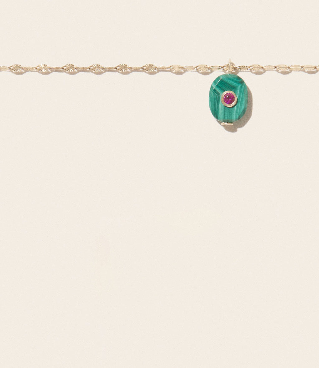 Collier Pascale Monvoisin Holi Malachite - Tandem