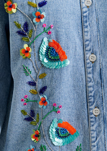 Icksonville sequin denim shirt