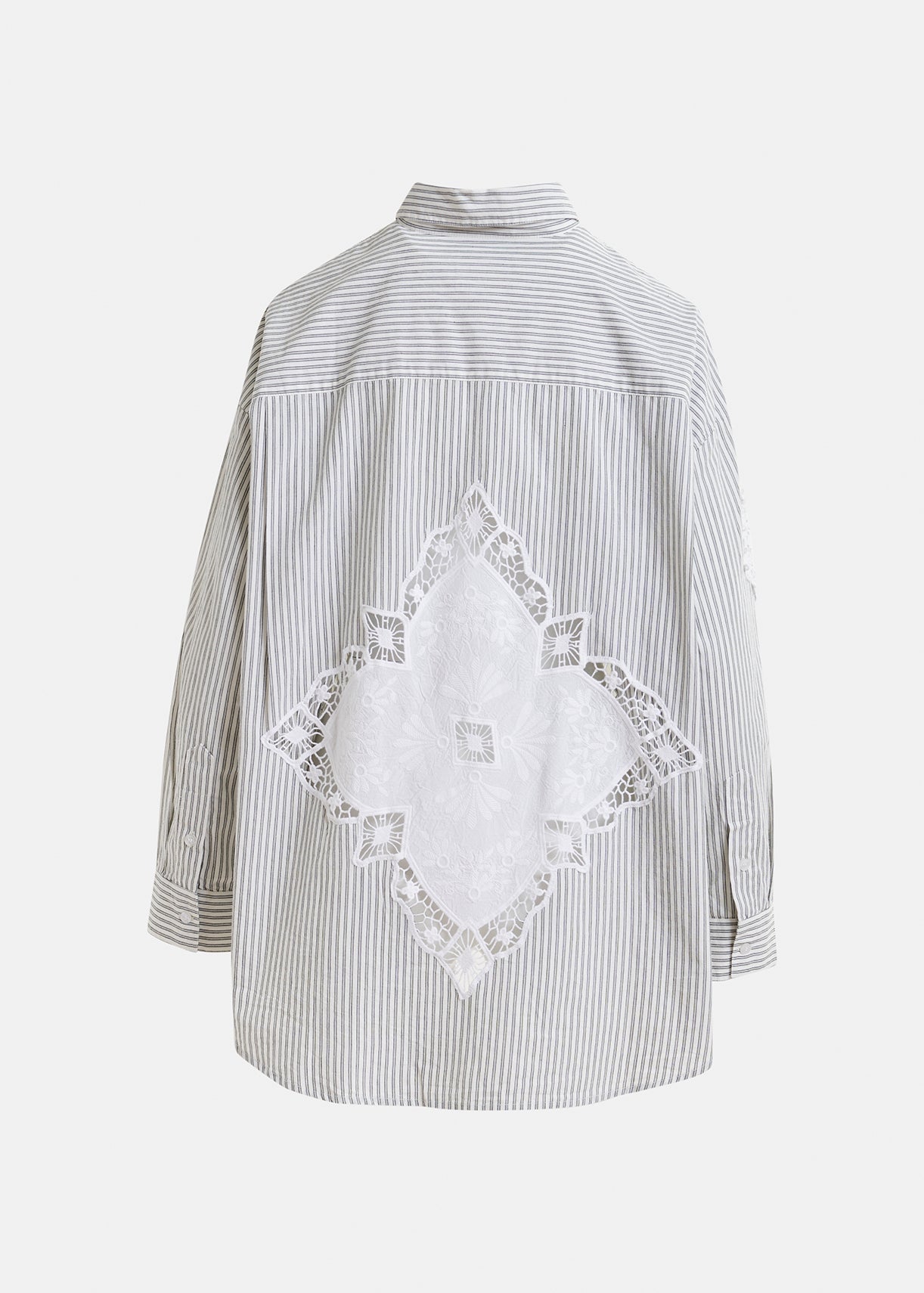 Identical lace applique shirt