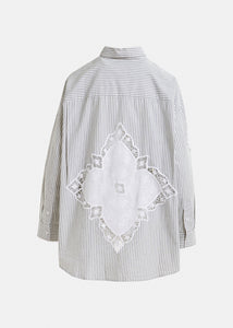 Identical lace applique shirt