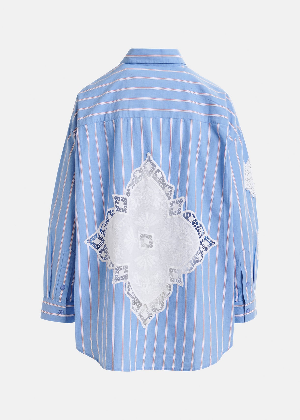 Identical lace applique shirt