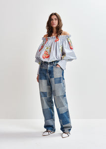 Ihandstand striped top