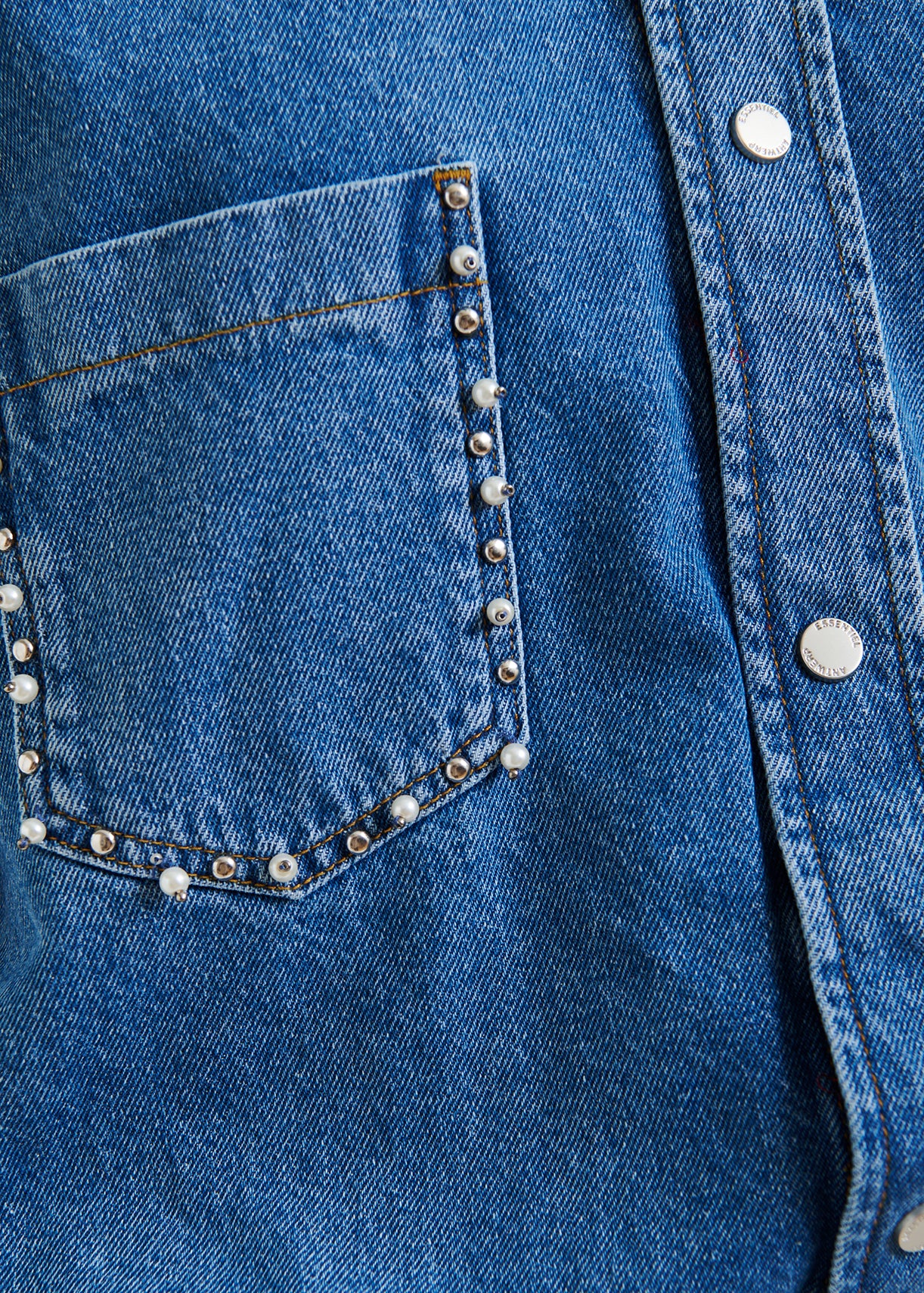 Ilene embo denim dress
