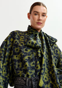 Illicium pussy bow tie shirt