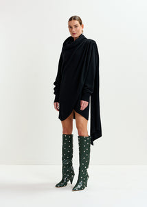 Illow knitted dress with scarf
