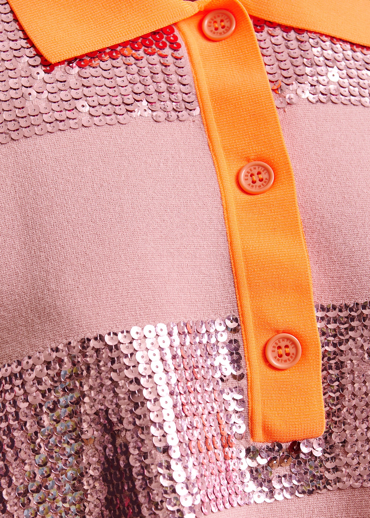 Illuminati striped sequin polo