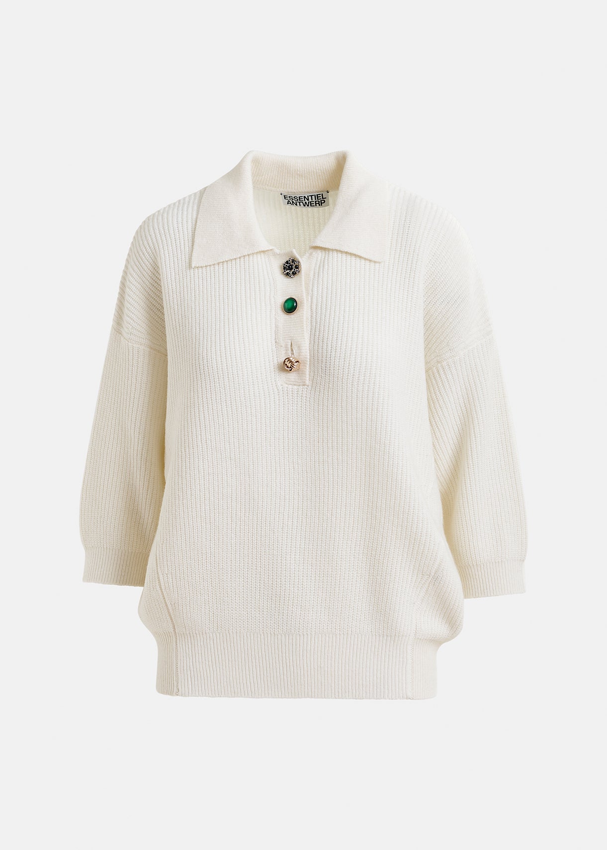 Imetal jewel button polo